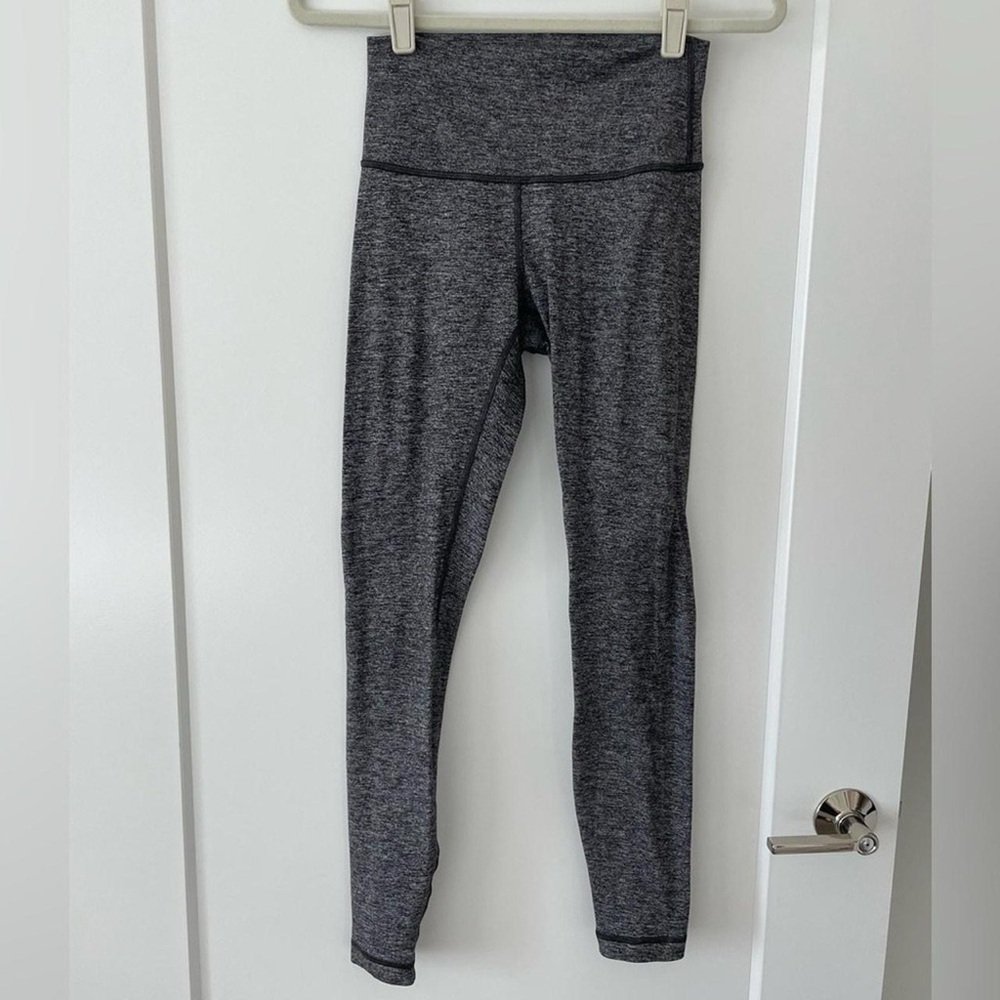 Lululemon Wunder Under Hi-Rise Legging, Heathered Black, Size 6
